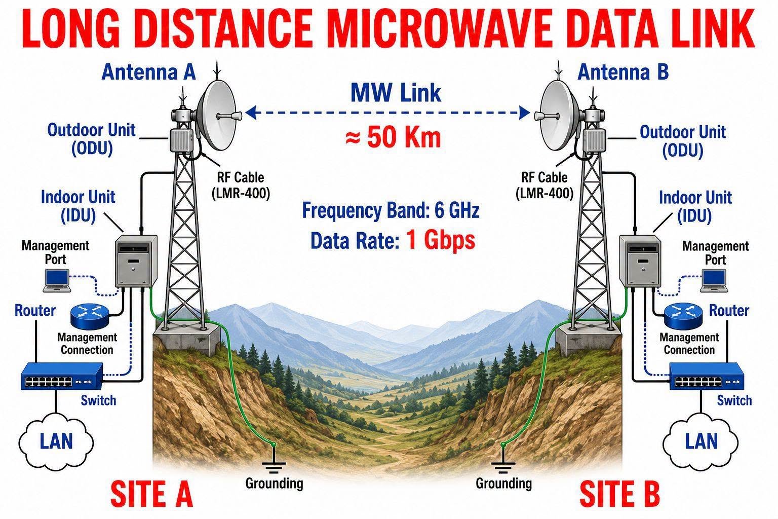 long distance microwaves